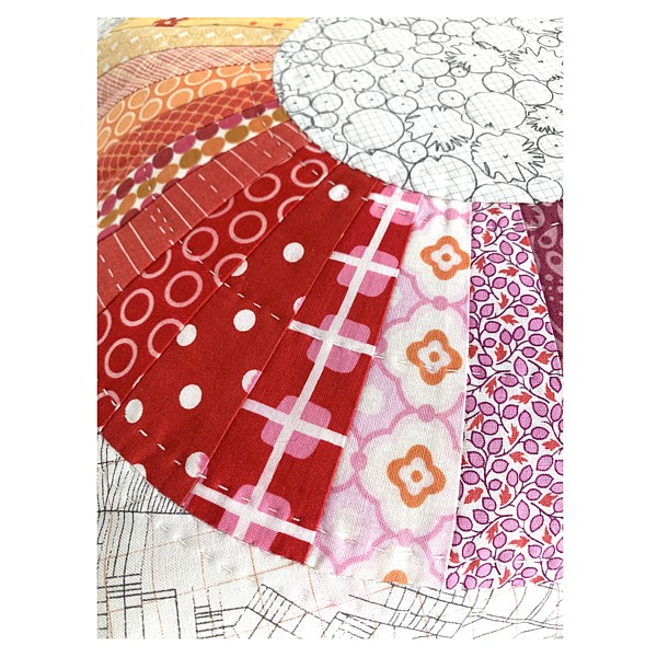 Colour Wheel Pillow Cushion patchwork quilt sewing Pattern by Tikki London