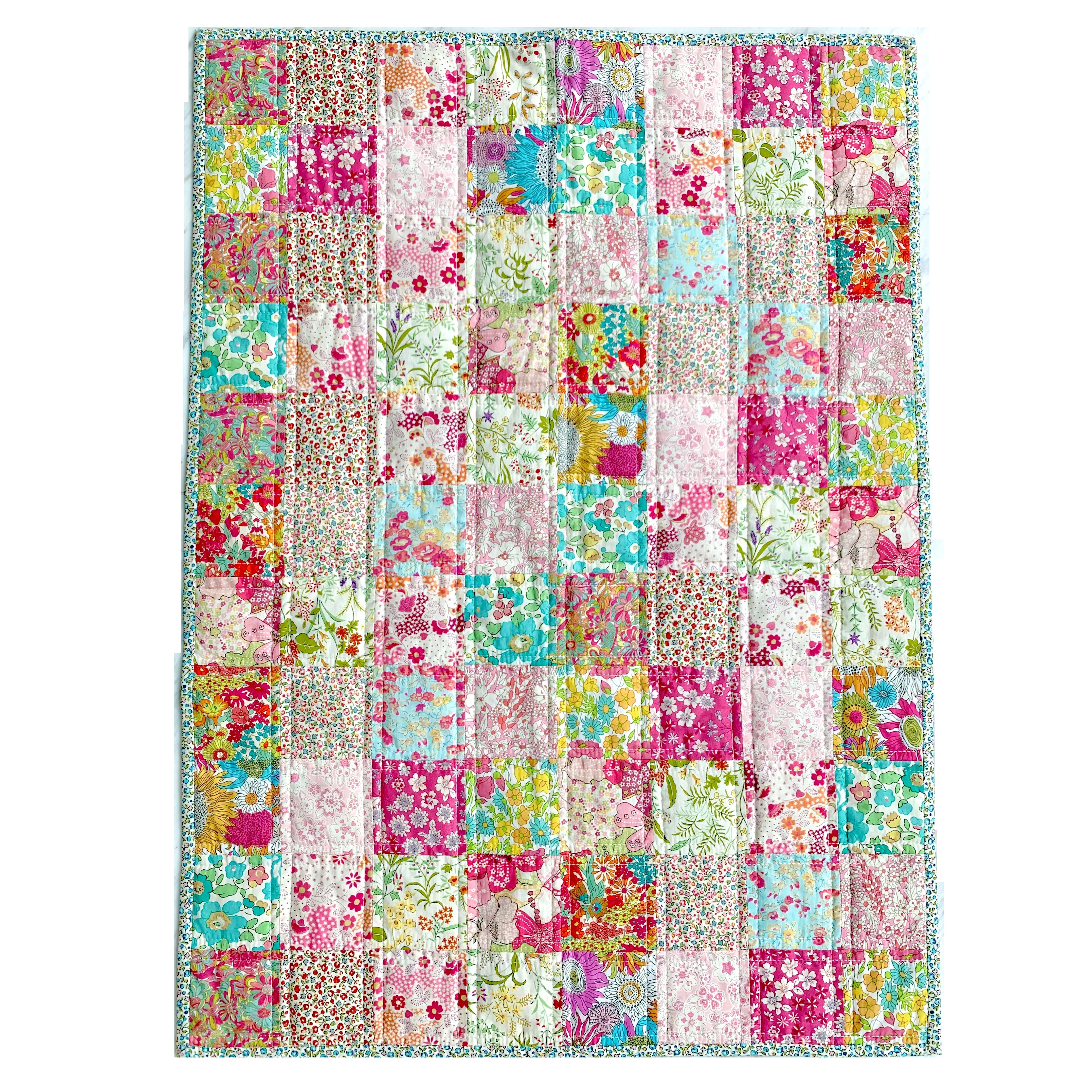 Domino patchwork quilt pdf pattern, making a quilt, modern quilt fabrics, modern quilt designs, simple quilt block, Tikki London