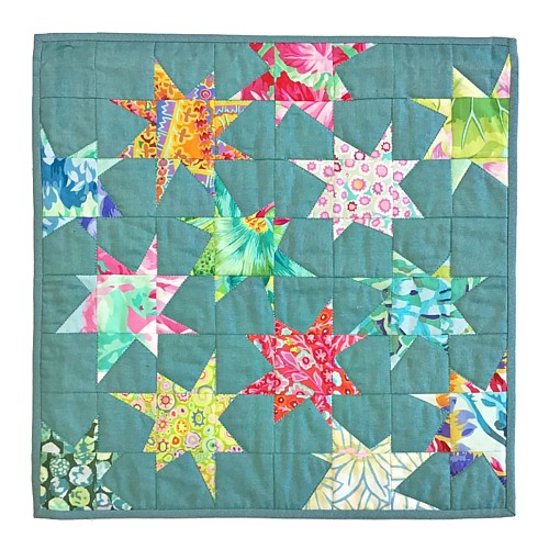 Wonky Stars Patchwork Mini Quilt PDF Sewing Pattern by Tikki