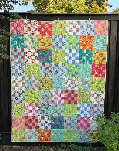 Sould Blossoms 16-patch patchwork quilt, an old classic design